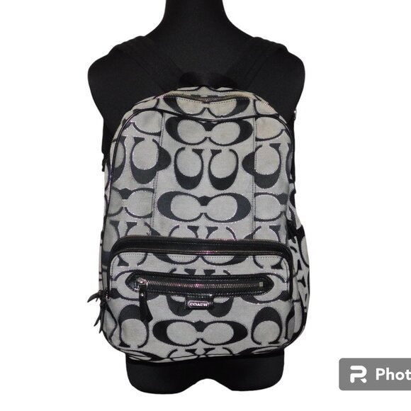 Coach Daisy Outline Signature Metallic Backpack - Picture 1 of 15